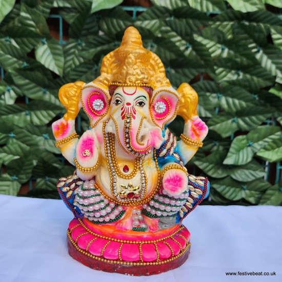 Ganesha - Eco-Friendly 008- 21cm (With complete puja kit)