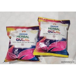 Gulal Patanjali Herbal Scented Holi color powders- 80 gms 