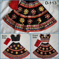 Lehenga D113 Black Red (2-11 yrs)