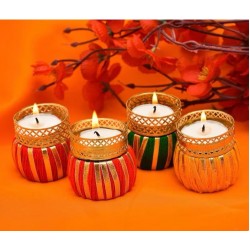 Decorative Diya / Candle Holders- D03 (Lucky Dip Random Color)
