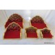 Singhasan Minakari with Red velvet seat (available is multiple sizes)