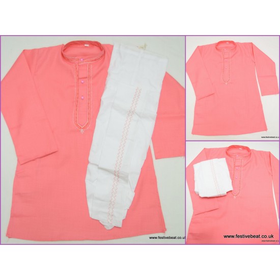 KD-D12- (Age 1-10 yrs) Peach White