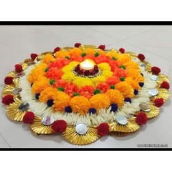 Decorative Marigold Floral Candle holder- D02