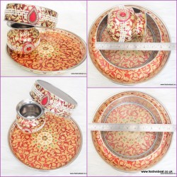 Karwa chauth platter 01 (Meenakari D1)