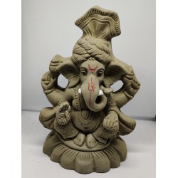 Ganesha - Eco-Friendly 013- 16.5 cm ( With complete Puja Kit)