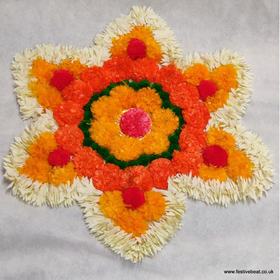 Decorative Marigold Floral Candle holder- D01