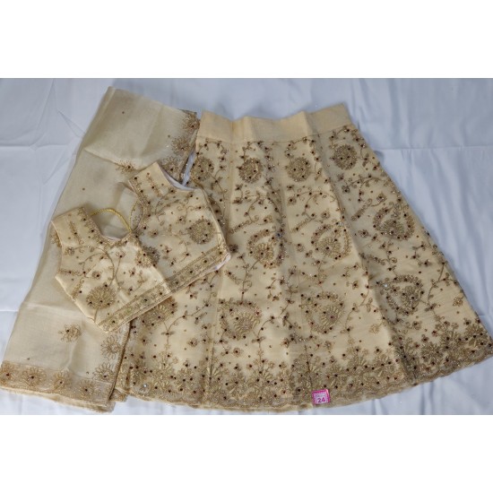 Lehenga D96 Champagne color (4-11 yrs)