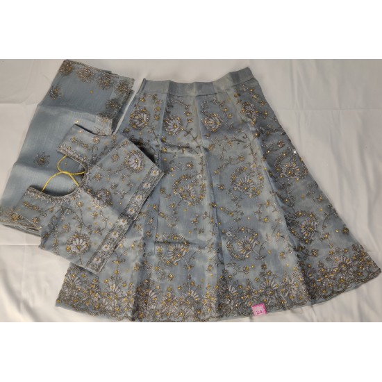 Lehenga D97 Grey color (4-11 yrs)