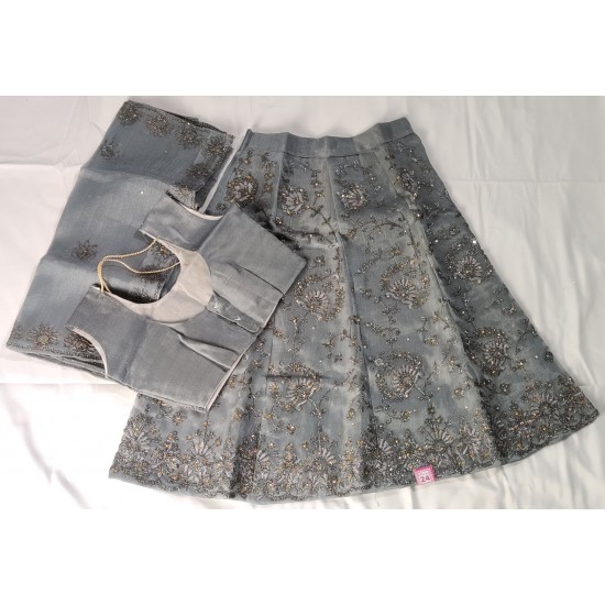 Lehenga D97 Grey color (4-11 yrs)